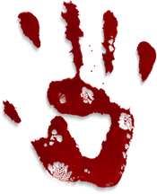 Bloody Handprint Cutout